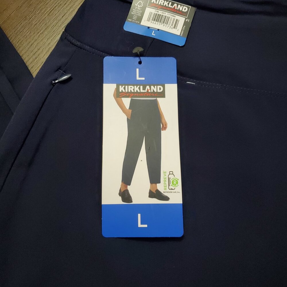 NWT Kirkland Navy Ladies ankle pant size Large - Picture 2 of 3